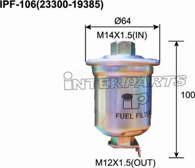 InterParts IPF-106 - Filtre à carburant cwaw.fr