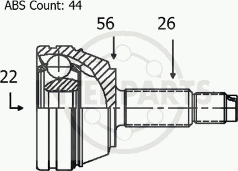 InterParts OJ0449 - Jeu de joints, arbre de transmission cwaw.fr