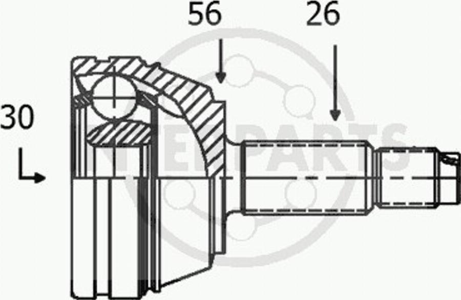 InterParts OJ-0484 - Jeu de joints, arbre de transmission cwaw.fr