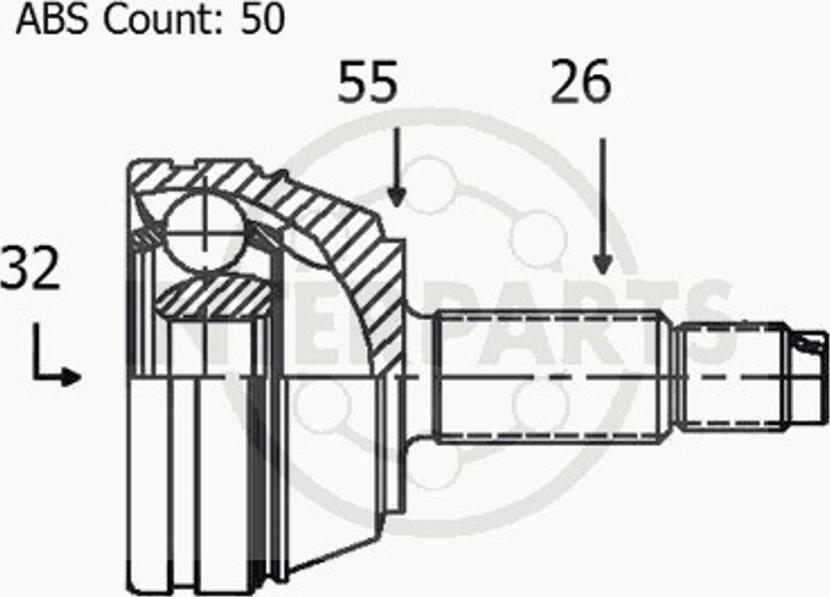 InterParts OJ-0841 - Jeu de joints, arbre de transmission cwaw.fr