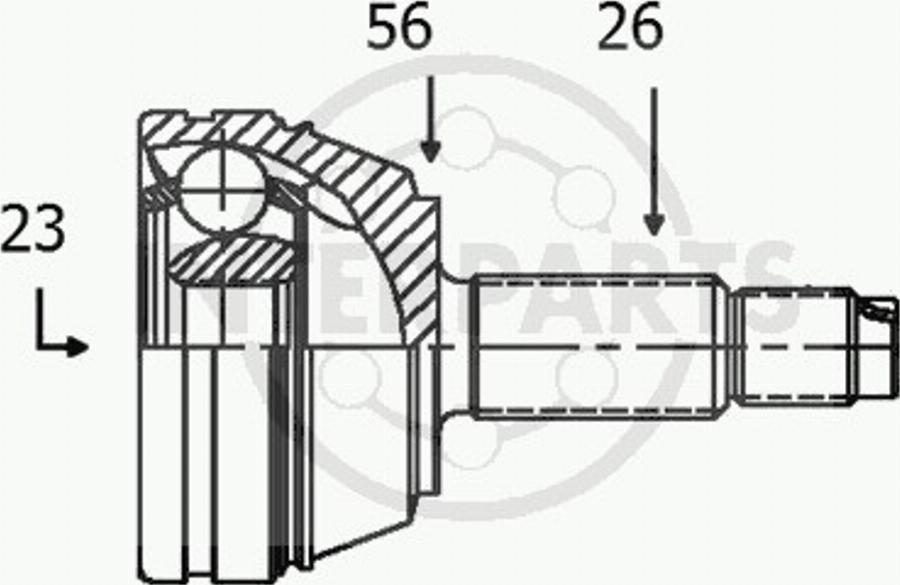 InterParts OJ-0212 - Jeu de joints, arbre de transmission cwaw.fr