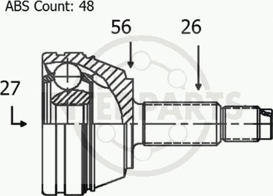 InterParts OJ-0223 - Jeu de joints, arbre de transmission cwaw.fr