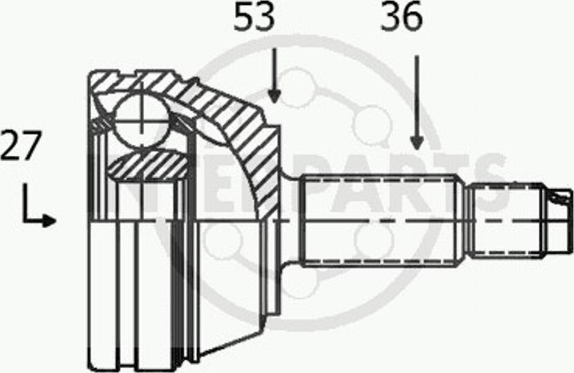 InterParts OJ-1497 - Jeu de joints, arbre de transmission cwaw.fr