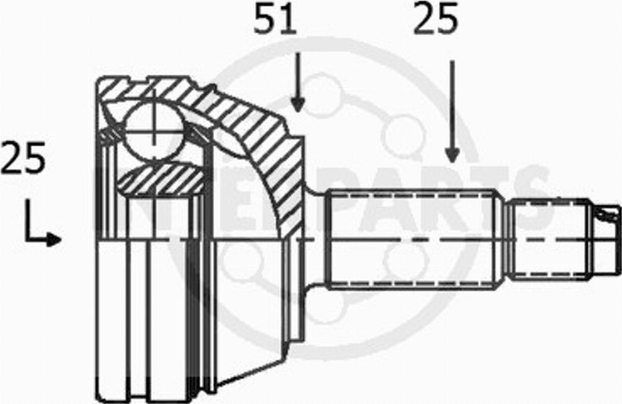 InterParts OJ-1435 - Jeu de joints, arbre de transmission cwaw.fr