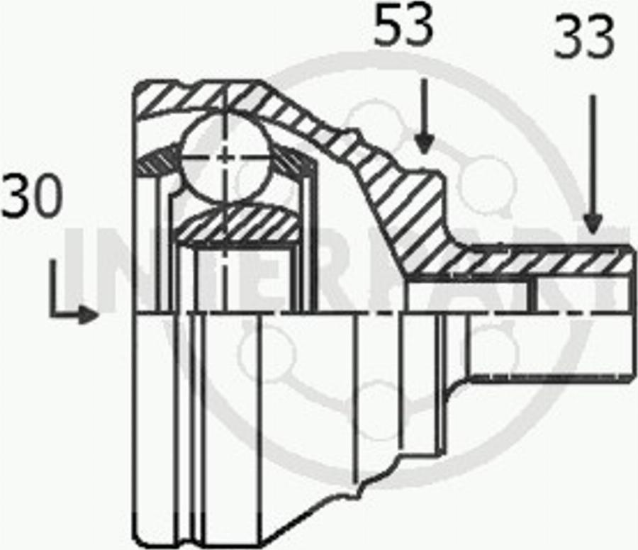 InterParts OJ-1603 - Jeu de joints, arbre de transmission cwaw.fr