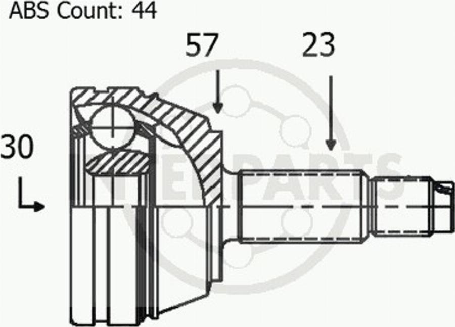 InterParts OJ-1382 - Jeu de joints, arbre de transmission cwaw.fr