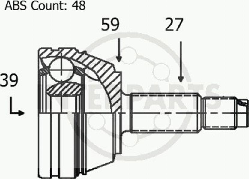 InterParts OJ-1775 - Jeu de joints, arbre de transmission cwaw.fr