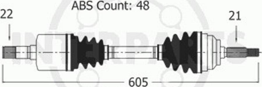 InterParts PG-8-33-112A - Arbre de transmission cwaw.fr