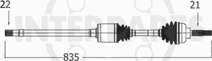 InterParts PG833217 - Arbre de transmission cwaw.fr