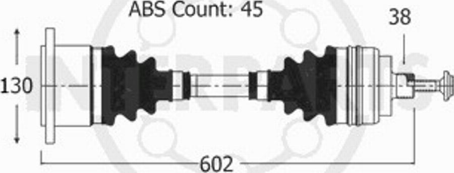 InterParts VW-8-20-124A - Arbre de transmission cwaw.fr