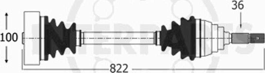 InterParts VW-8-20-218 - Arbre de transmission cwaw.fr