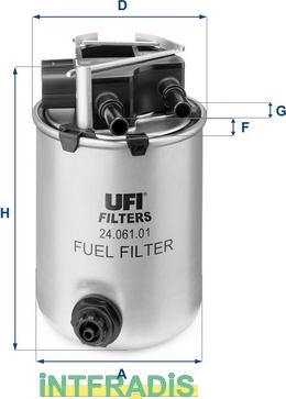 INTFRADIS 101181 - Boîtier, filtre de carburant cwaw.fr