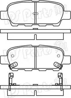 IPS Parts IBR-1154 - Kit de plaquettes de frein, frein à disque cwaw.fr