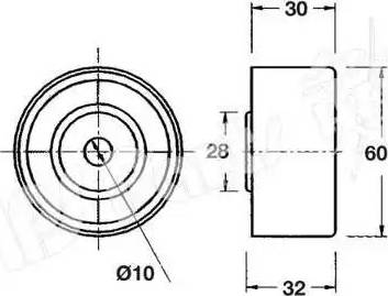 IPS Parts ITB-6410 - Poulie renvoi / transmission, courroie de distribution cwaw.fr