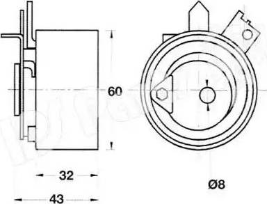 IPS Parts ITB-6123 - Poulie-tendeur, courroie de distribution cwaw.fr