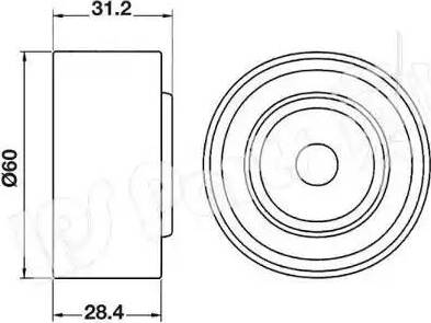 IPS Parts ITB-6305 - Poulie renvoi / transmission, courroie de distribution cwaw.fr