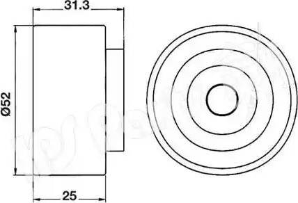 IPS Parts ITB-6306 - Poulie renvoi / transmission, courroie de distribution cwaw.fr