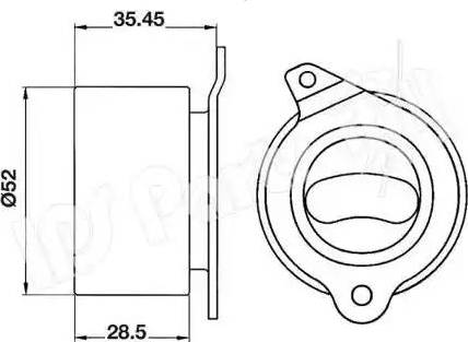 IPS Parts ITB-6308 - Poulie-tendeur, courroie de distribution cwaw.fr