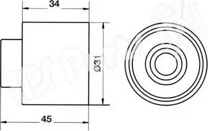 IPS Parts ITB-6710 - Tendeur de courroie, courroie de distribution cwaw.fr