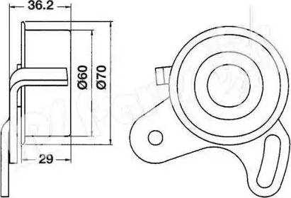 IPS Parts ITB-6H01 - Poulie-tendeur, courroie de distribution cwaw.fr