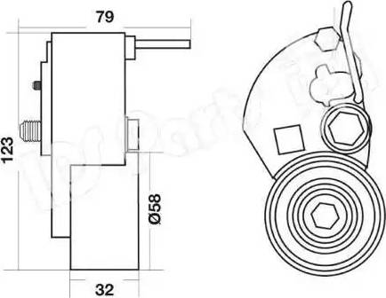 IPS Parts ITB-6H24 - Tendeur de courroie, courroie de distribution cwaw.fr