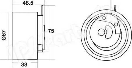 IPS Parts ITB-6J01 - Tendeur de courroie, courroie de distribution cwaw.fr