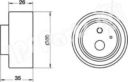 IPS Parts ITB-6K35 - Tendeur de courroie, courroie de distribution cwaw.fr