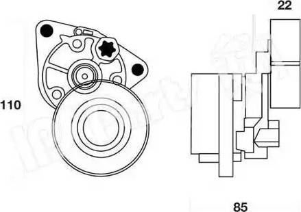 IPS Parts ITB-6K20 - Tendeur de courroie, courroie de distribution cwaw.fr