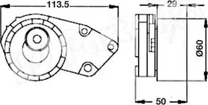 IPS Parts ITB-6W00 - Tendeur de courroie, courroie de distribution cwaw.fr