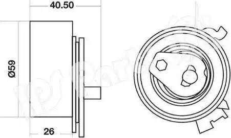 IPS Parts ITB-6W10 - Tendeur de courroie, courroie de distribution cwaw.fr