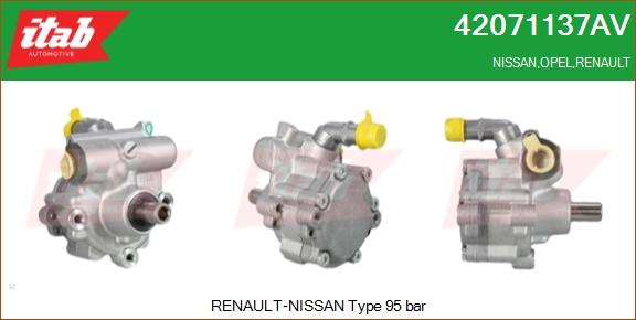 ITAB AUTOMOTIVE 42071137AV - Pompe hydraulique, direction cwaw.fr