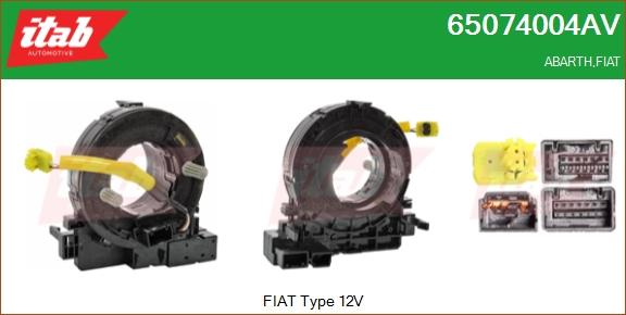 ITAB AUTOMOTIVE 65074004AV - Ressort tournant, Airbag cwaw.fr