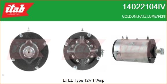 ITAB AUTOMOTIVE 14022104IV - Générateur démarreur cwaw.fr