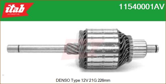 ITAB AUTOMOTIVE 11540001AV - Induit, démarreur cwaw.fr