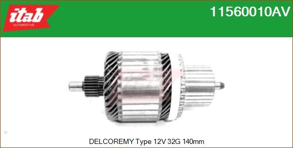 ITAB AUTOMOTIVE 11560010AV - Induit, démarreur cwaw.fr