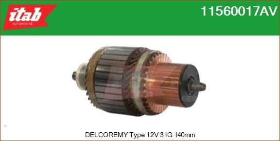 ITAB AUTOMOTIVE 11560017AV - Induit, démarreur cwaw.fr