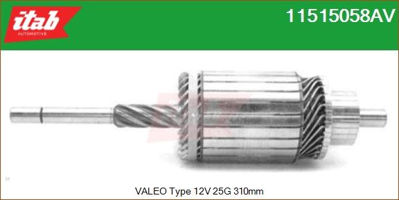 ITAB AUTOMOTIVE 11515058AV - Induit, démarreur cwaw.fr