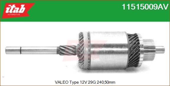 ITAB AUTOMOTIVE 11515009AV - Induit, démarreur cwaw.fr