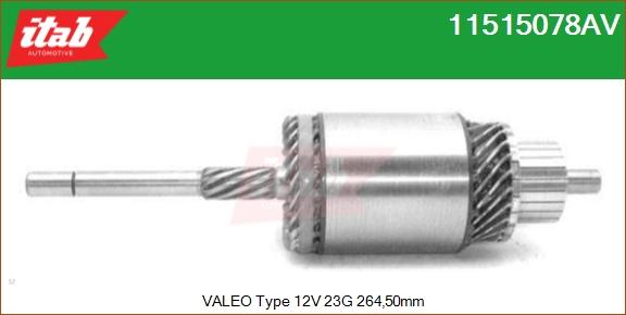 ITAB AUTOMOTIVE 11515078AV - Induit, démarreur cwaw.fr