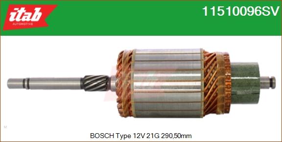 ITAB AUTOMOTIVE 11510096SV - Induit, démarreur cwaw.fr