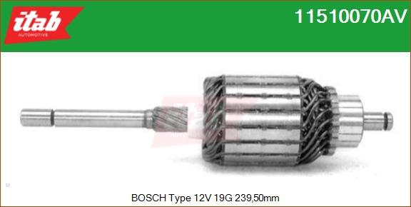 ITAB AUTOMOTIVE 11510070AV - Induit, démarreur cwaw.fr