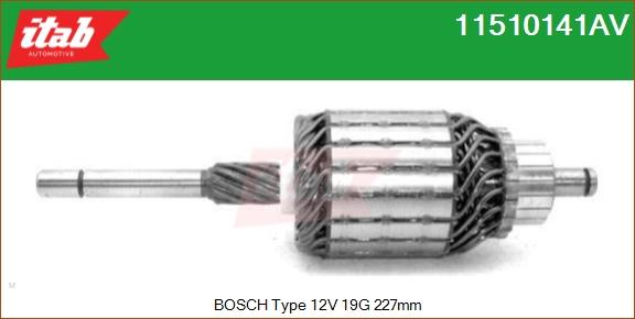 ITAB AUTOMOTIVE 11510141AV - Induit, démarreur cwaw.fr