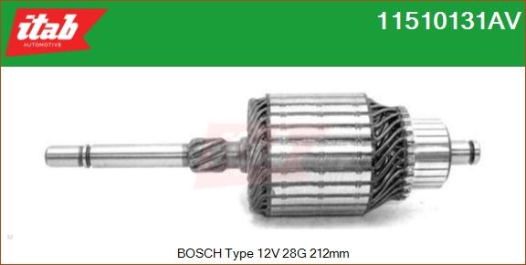 ITAB AUTOMOTIVE 11510131AV - Induit, démarreur cwaw.fr