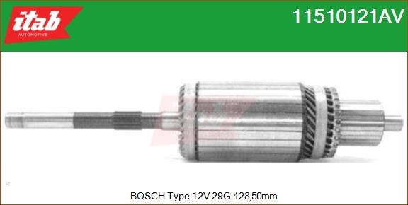 ITAB AUTOMOTIVE 11510121AV - Induit, démarreur cwaw.fr