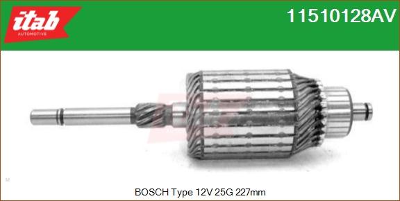 ITAB AUTOMOTIVE 11510128AV - Induit, démarreur cwaw.fr