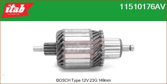 ITAB AUTOMOTIVE 11510176AV - Induit, démarreur cwaw.fr