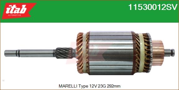 ITAB AUTOMOTIVE 11530012SV - Induit, démarreur cwaw.fr