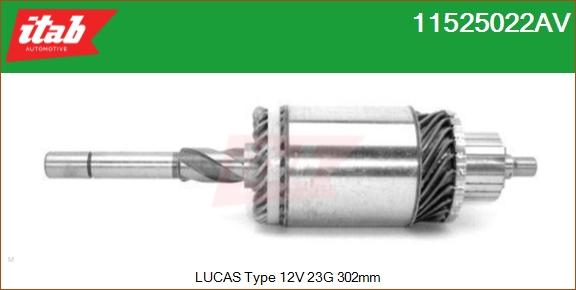 ITAB AUTOMOTIVE 11525022AV - Induit, démarreur cwaw.fr