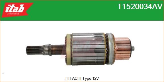 ITAB AUTOMOTIVE 11520034AV - Induit, démarreur cwaw.fr