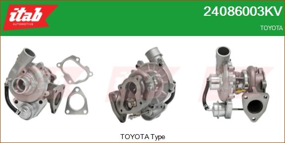 ITAB AUTOMOTIVE 24086003KV - Turbocompresseur, suralimentation cwaw.fr